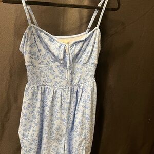 Hollister Light Blue Floral Romper